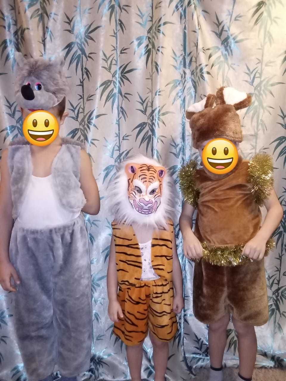Костюмы новогодние Лисы, волка, мишки, снеговика