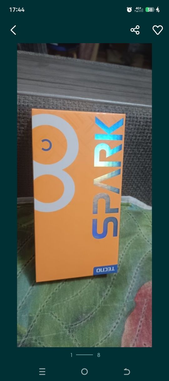 Смартфон TECNO SPARK 8 C. Б.у в отличном состоянии.