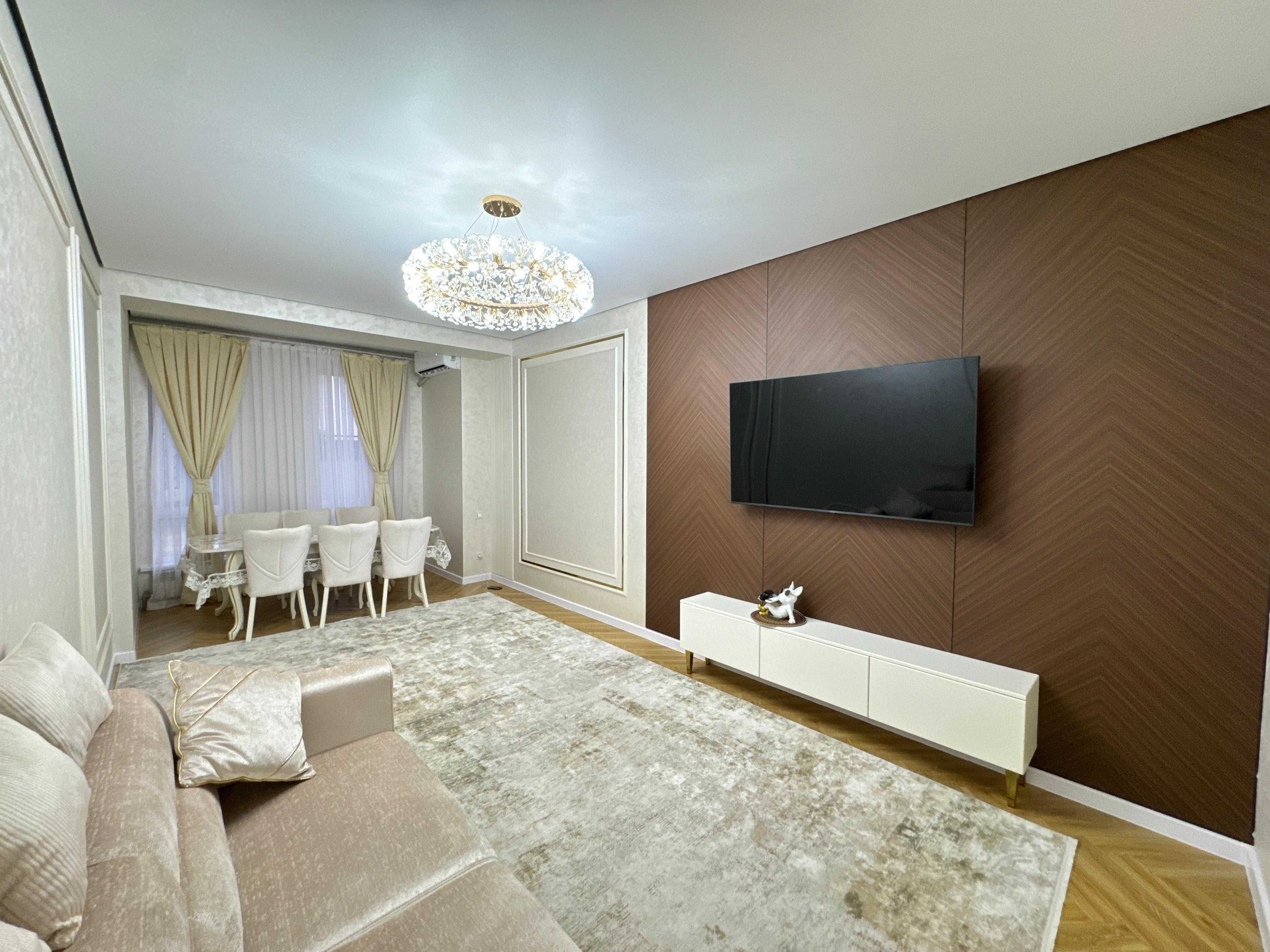 3-бөлмелі, ЖК Рубин, Нұрсат, кирпич, 110 м2, 4-этаж, евроремонт