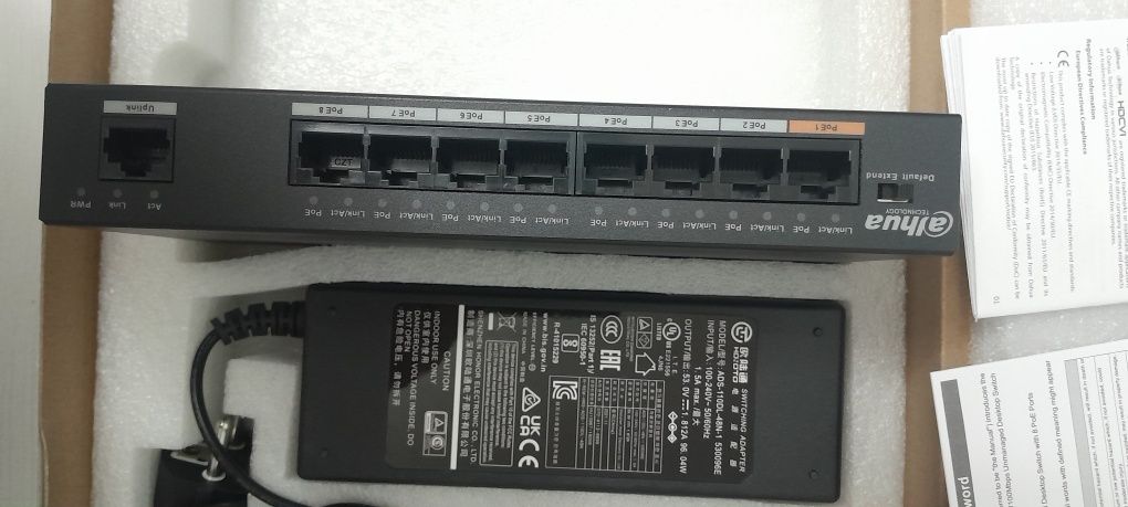 Комутатор Dahua 8 портовый. DH -PFS 3009 -8 EF 96.