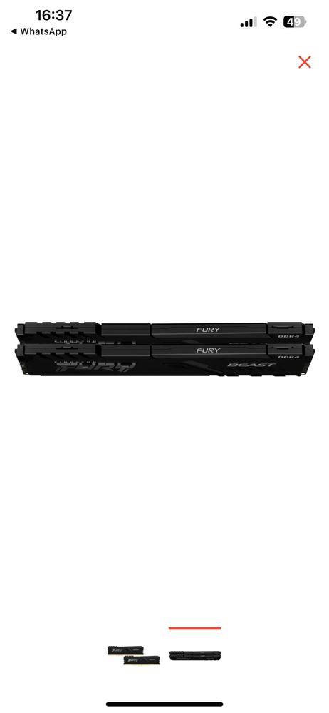 Оперативная память Kingston Fury Beast KF432C16BBK2/16 8 Гб