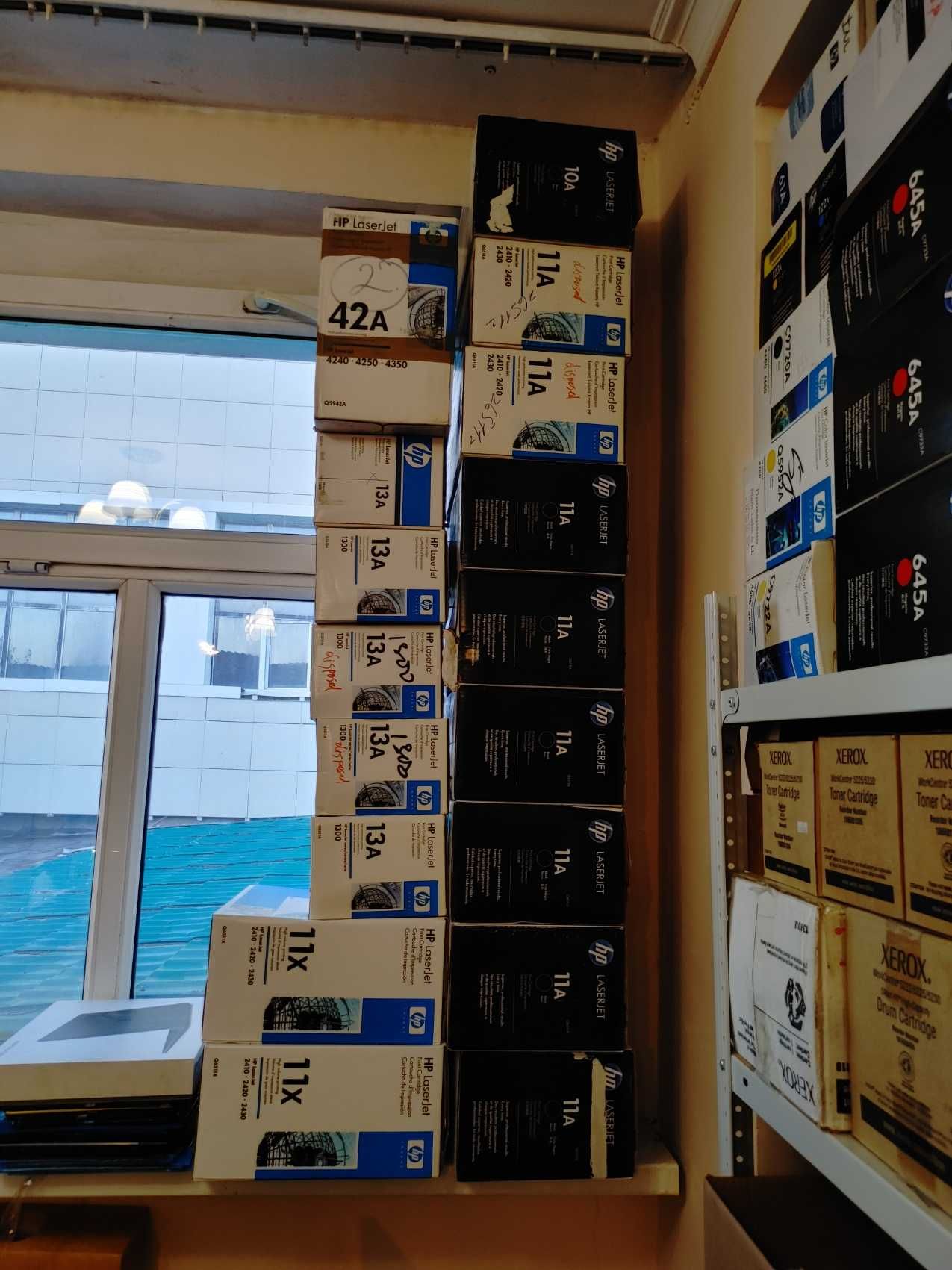 Картриджи HP 10A 11A-X 13A 42A 64A 122A 123A 641A 645A оригинальные