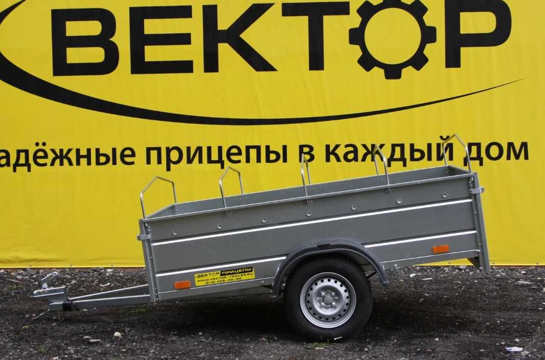 Прицеп  ВЕКТОР 2х1,2 и 2,2х1,32, борт 500 мм, рассрочка Каспий и РБК