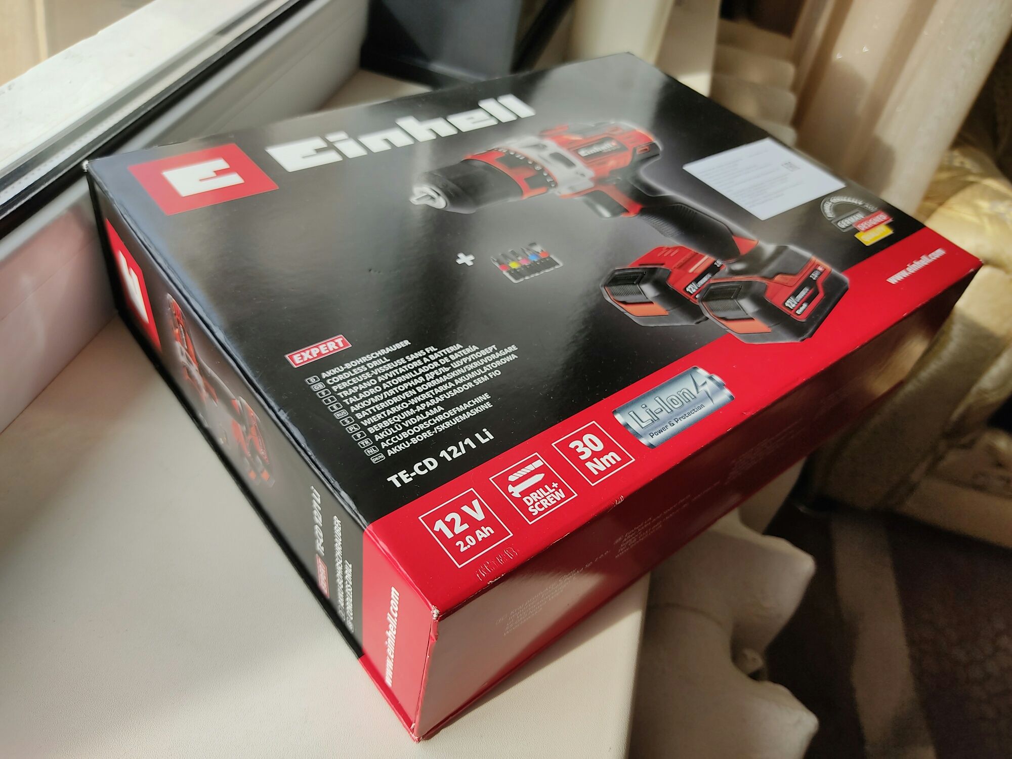 Шуруповёрт EINHELL TE-CD 12/1 Li (2x2,0 Ач)