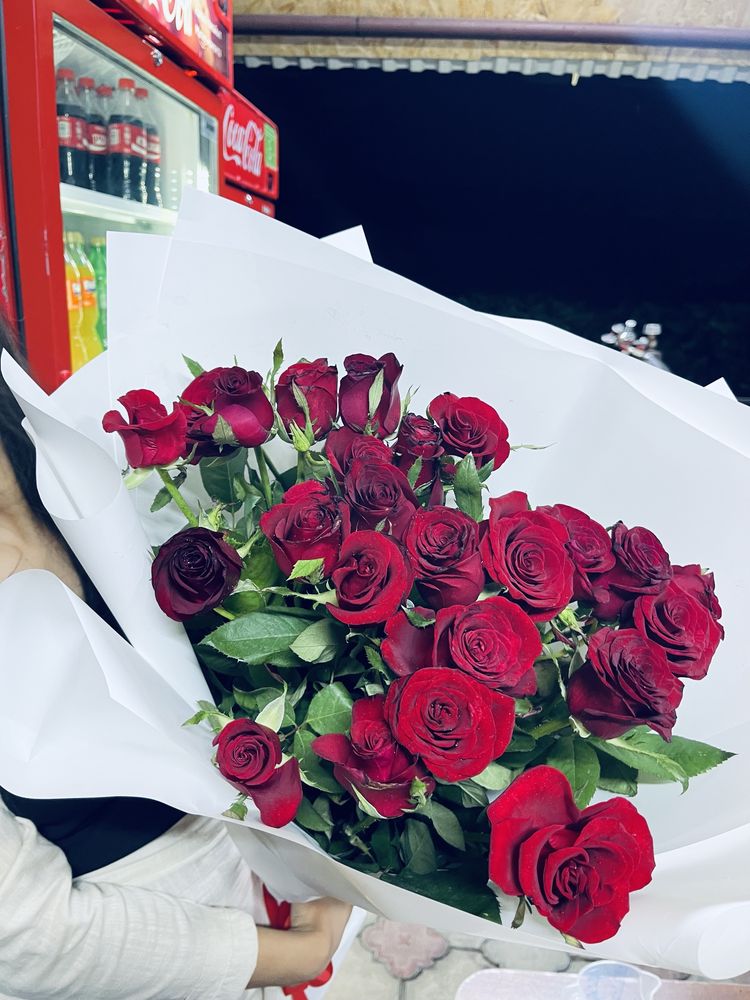 Букет роз, розы 25 штук, 25шт, метровые