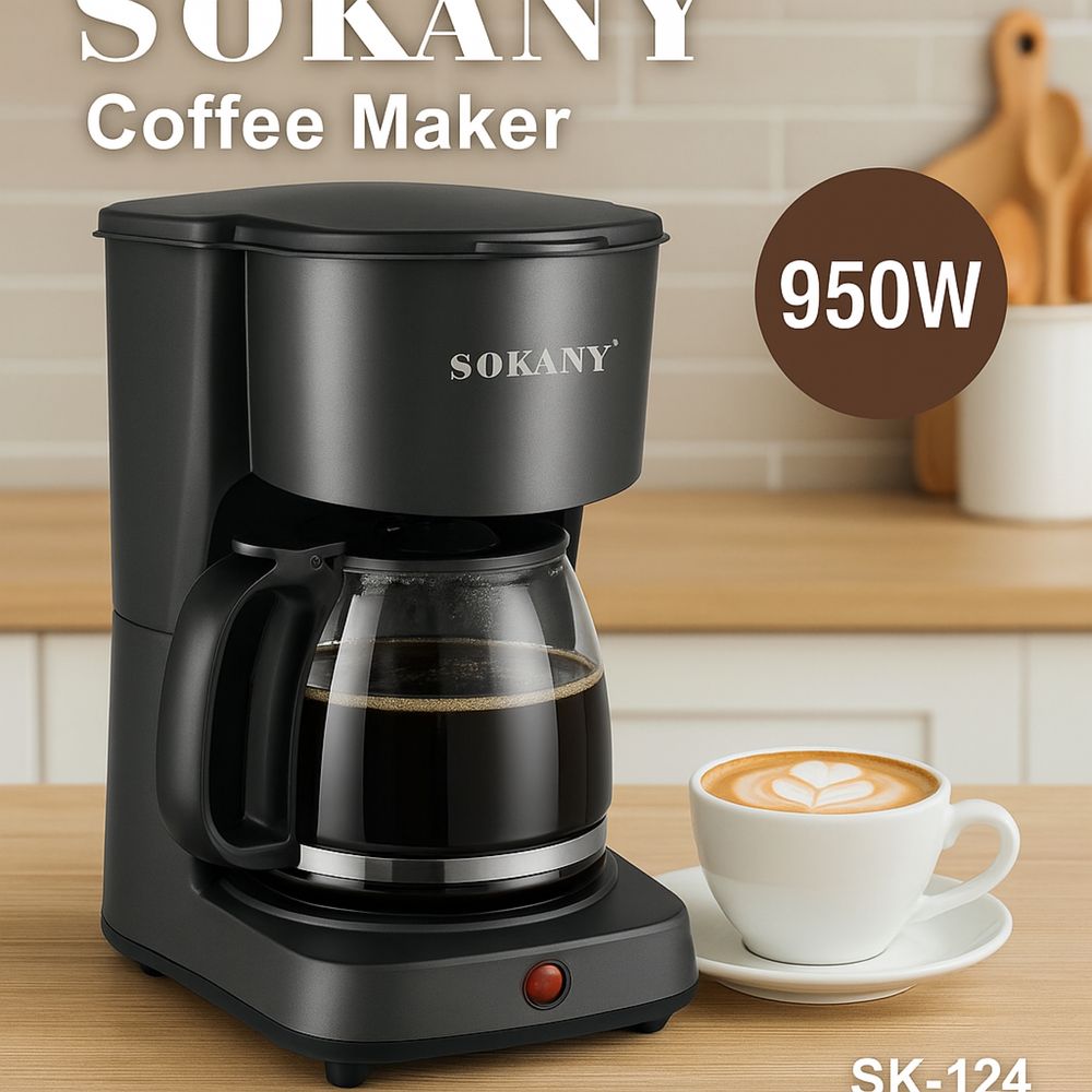 Кофеварка Sokany SK-124 — идеальное утро начинается с ароматного кофе!