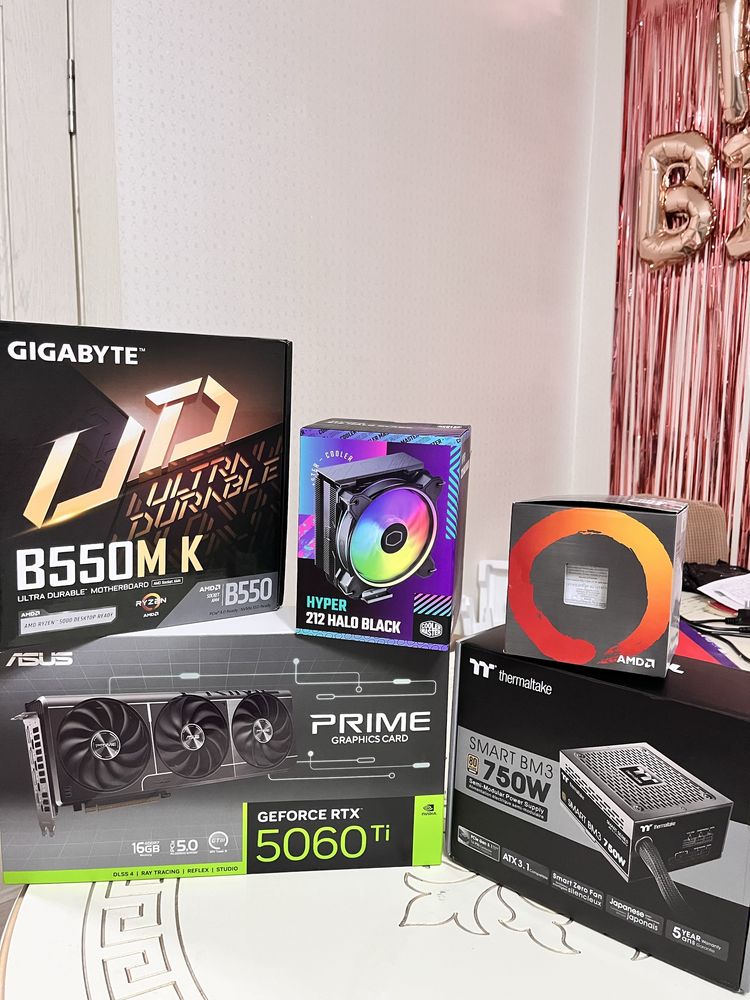 Игровой ПК R7, 5060ti 16gb, 32gb озу, ssd