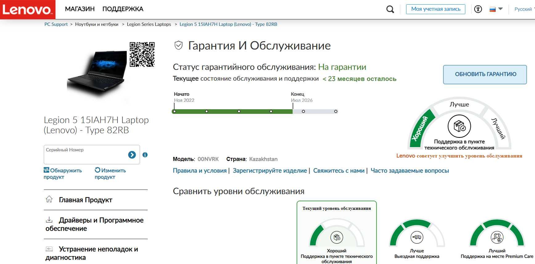 Ноутбук Lenovo Legion 5 CPU: 12500H GPU: RTX 3060 Display144Hz