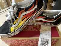 Кеды унисекс vans old skool original flame black, 41 размер, 26,5см.