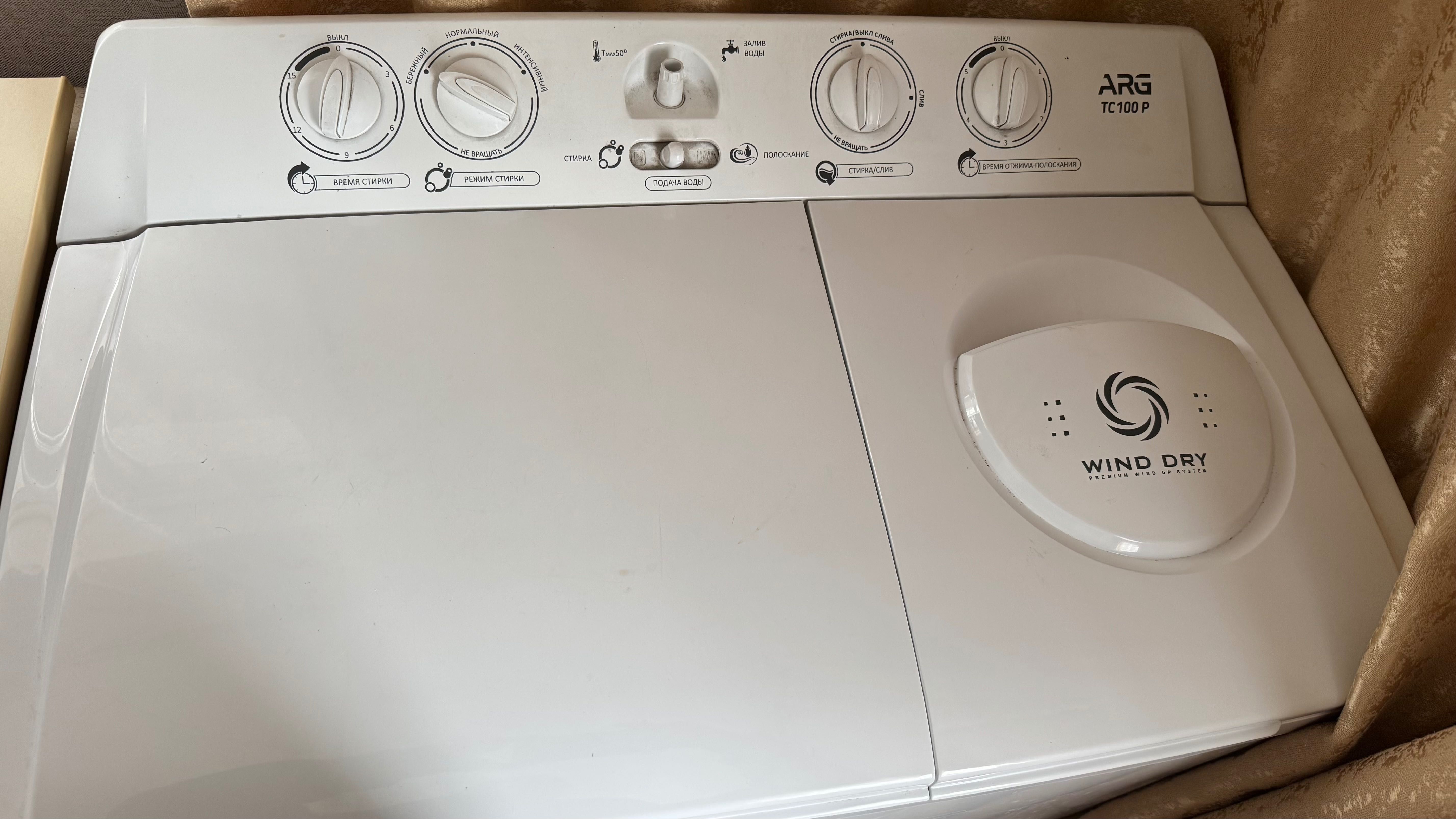 Продам стиральную машинку
ARG TC 100P Twin Tub (вертикальная, два бака
