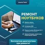 Ремонт ноутбуков, Замена экрана, SSD, батареи, установка Windows