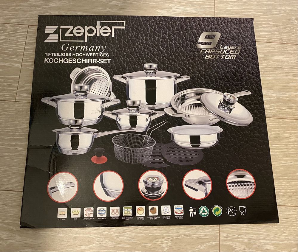 Комплект кастрюль от Zepter. Новый.