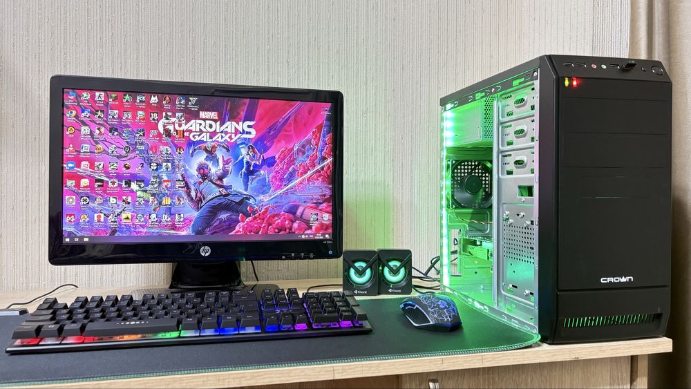 Игровой компьютер Core i5/8GB/HDD/GT 1030/Wi-Fi + 20 дюймовый монитор