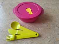 Набор Tupperware 600 мл для микроволновки + приборы