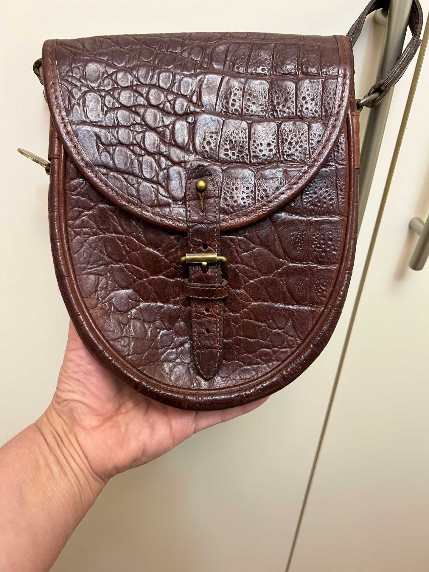 Винтажная коллекционная сумка MULBERRY, кожа, Великобритания