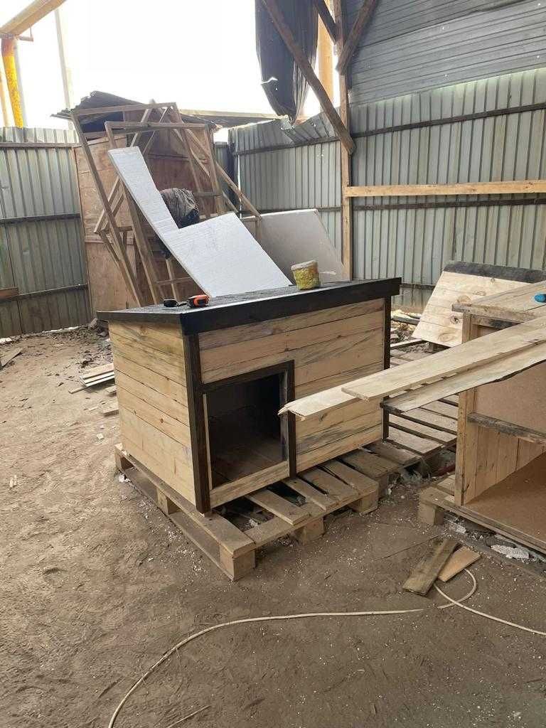 Будка для собак утепленый домик для маленьких собак на зиму теплое