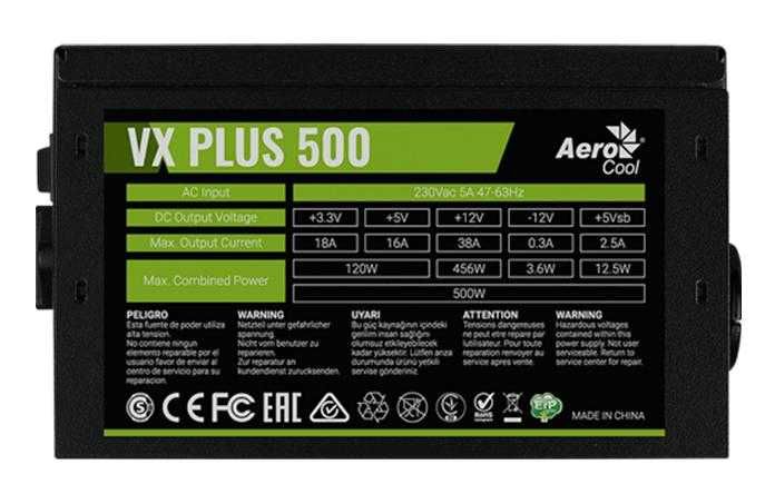 Блок питания ATX AeroCool VX Plus 500. Новый!