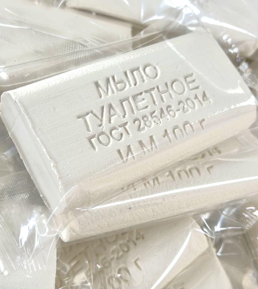 Туалетное мыло твердое кусковое 100 гр.