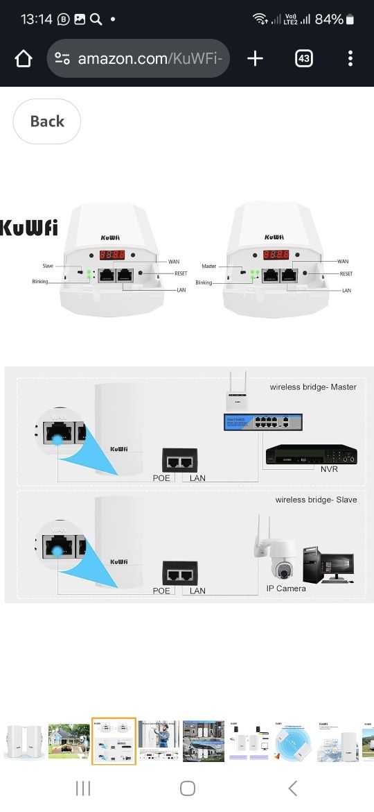 Продаю радиомост KuWFi ‎CPE120 300Мб/с, 1 км