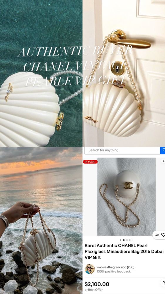 Chanel vintage vip gift сумочка жемчужина ракушка ОРИГИНАЛ!
