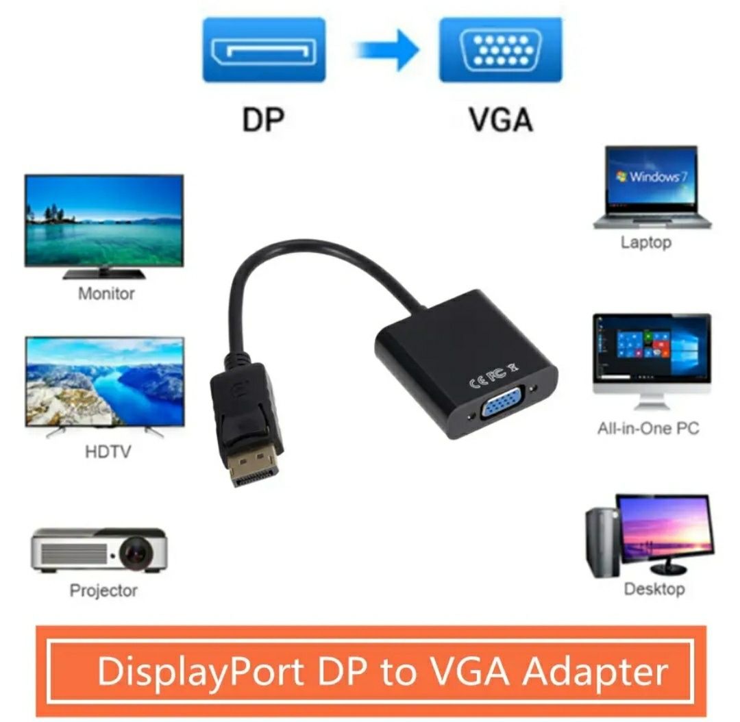 Переходник дисплей порт на VGA