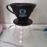 Стеклянный дрип стакан с горлышком от genius coffee accessories
