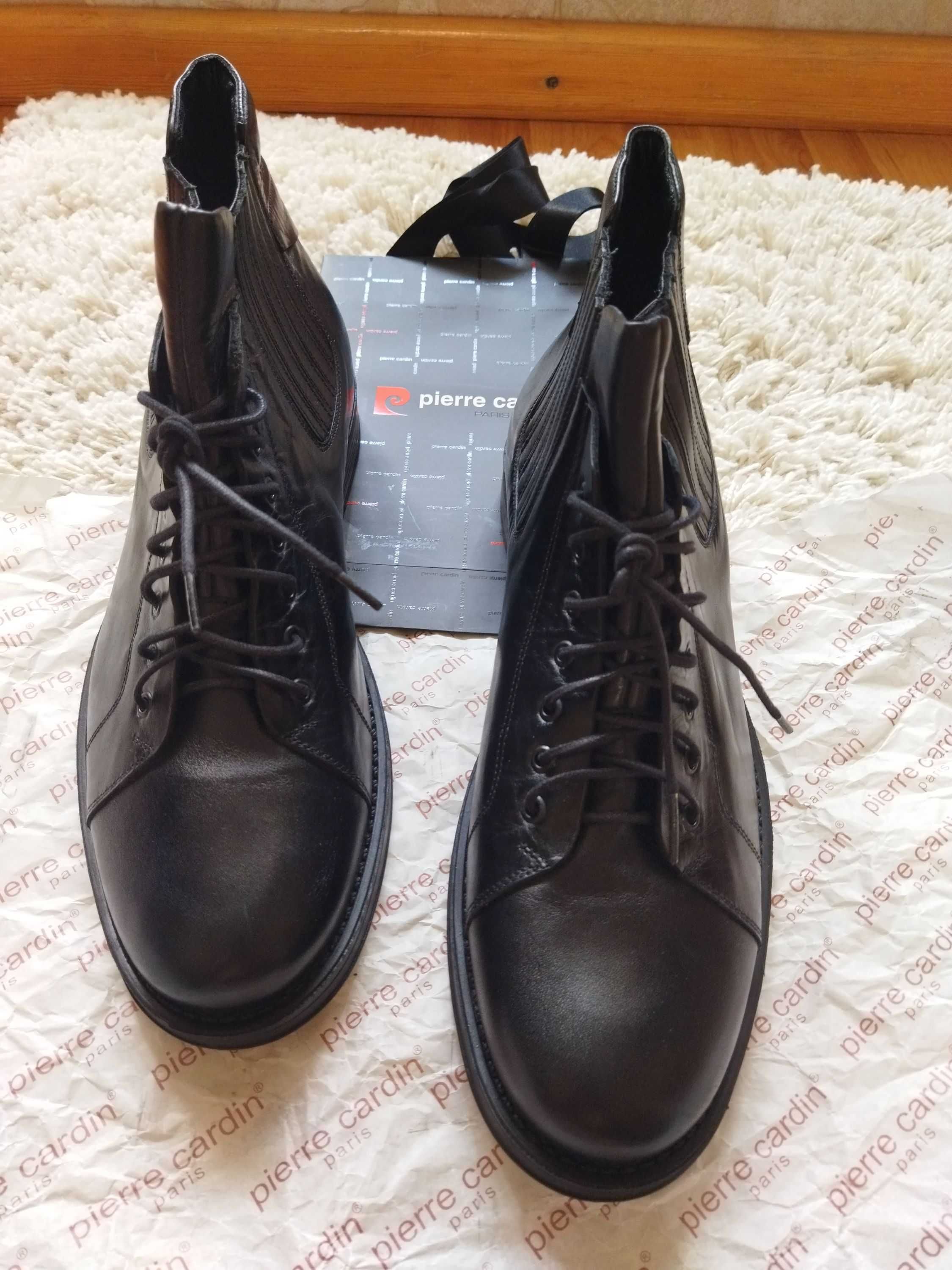Ботинки модельные Pierre Cardin (Франция),кожа,оригинал,новые,р-р 43