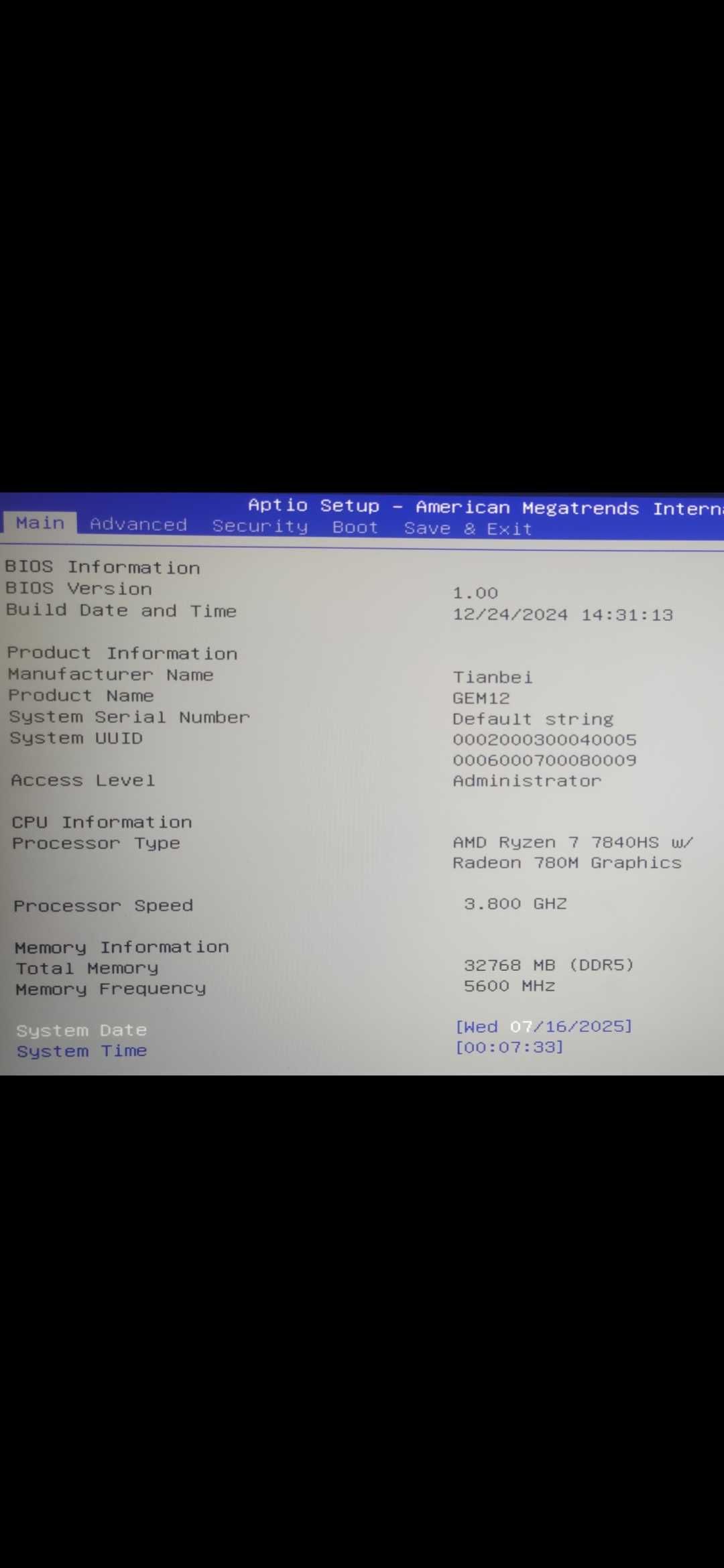 Компьютер Мини ПК Ryzen 7840hs