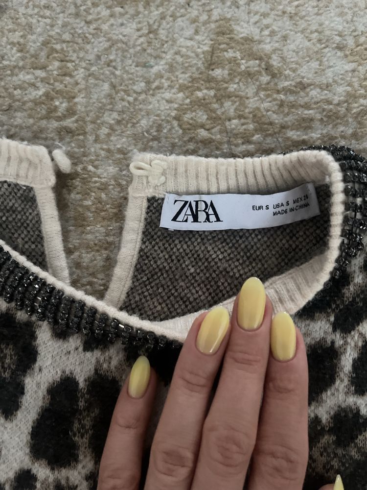 топ Zara футболка леопард