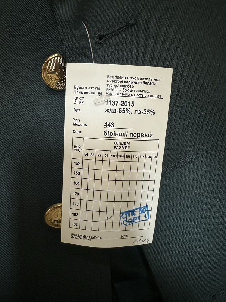 Китель и брюки военные
