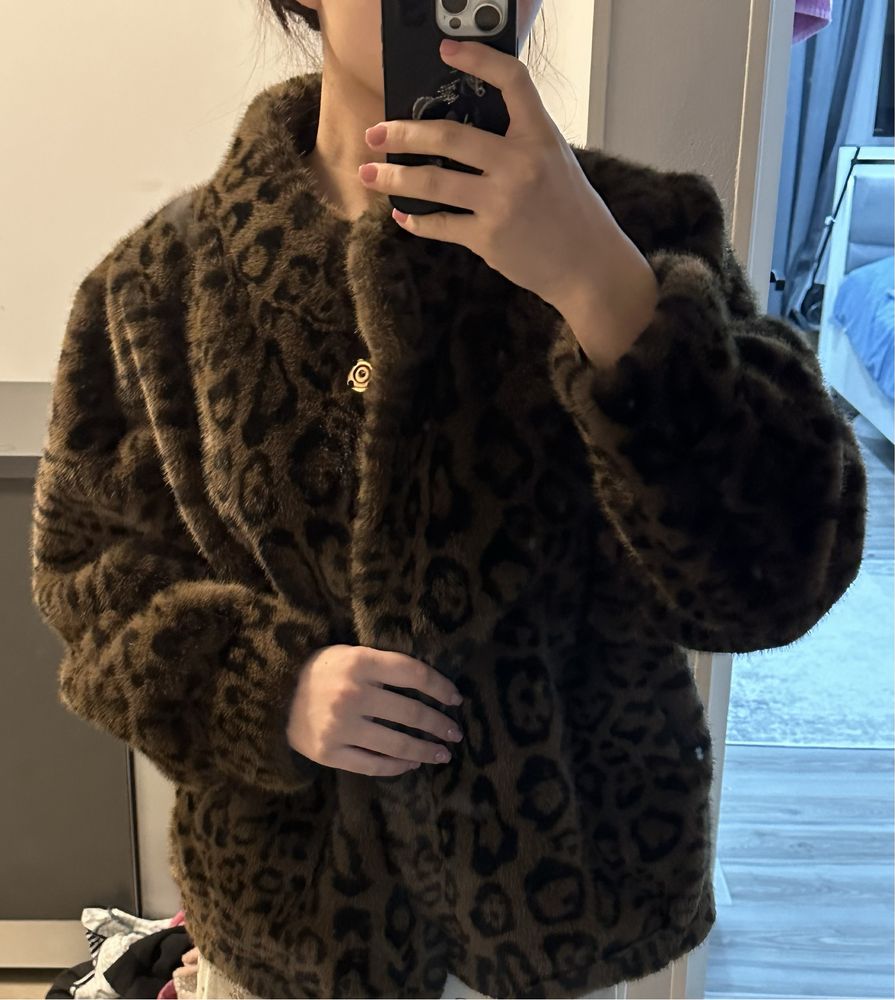 Шуба леопардовый