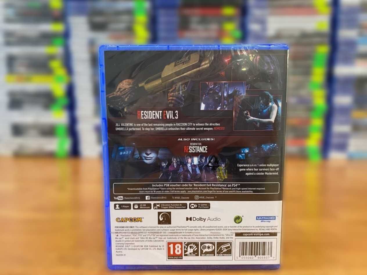 НОВЫЙ Resident Evil 3 Remake PS5/ Обитель зла 3 Ремейк Пс5 Много Игр