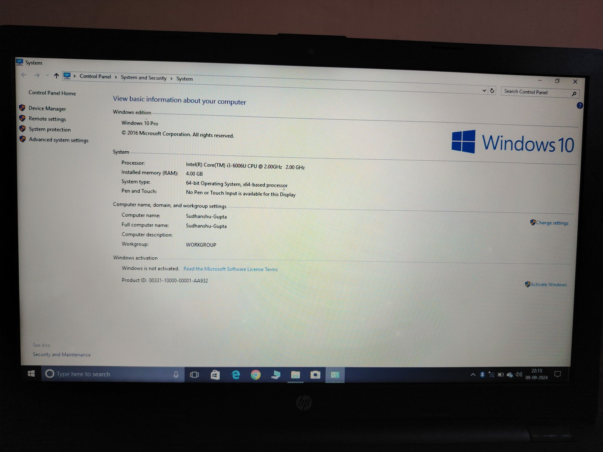 Hp Ноутбук Баран - 4GB Жесткий диск-10000