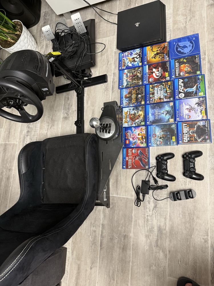 Sony PS 4 Pro 1TB  руль с сиденьем игровой THRUSTMASTER GT 300