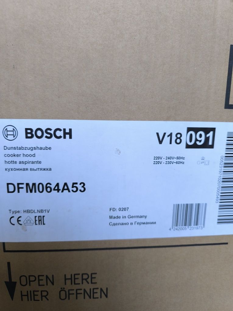 Вытяжка bosch  DFM064A53