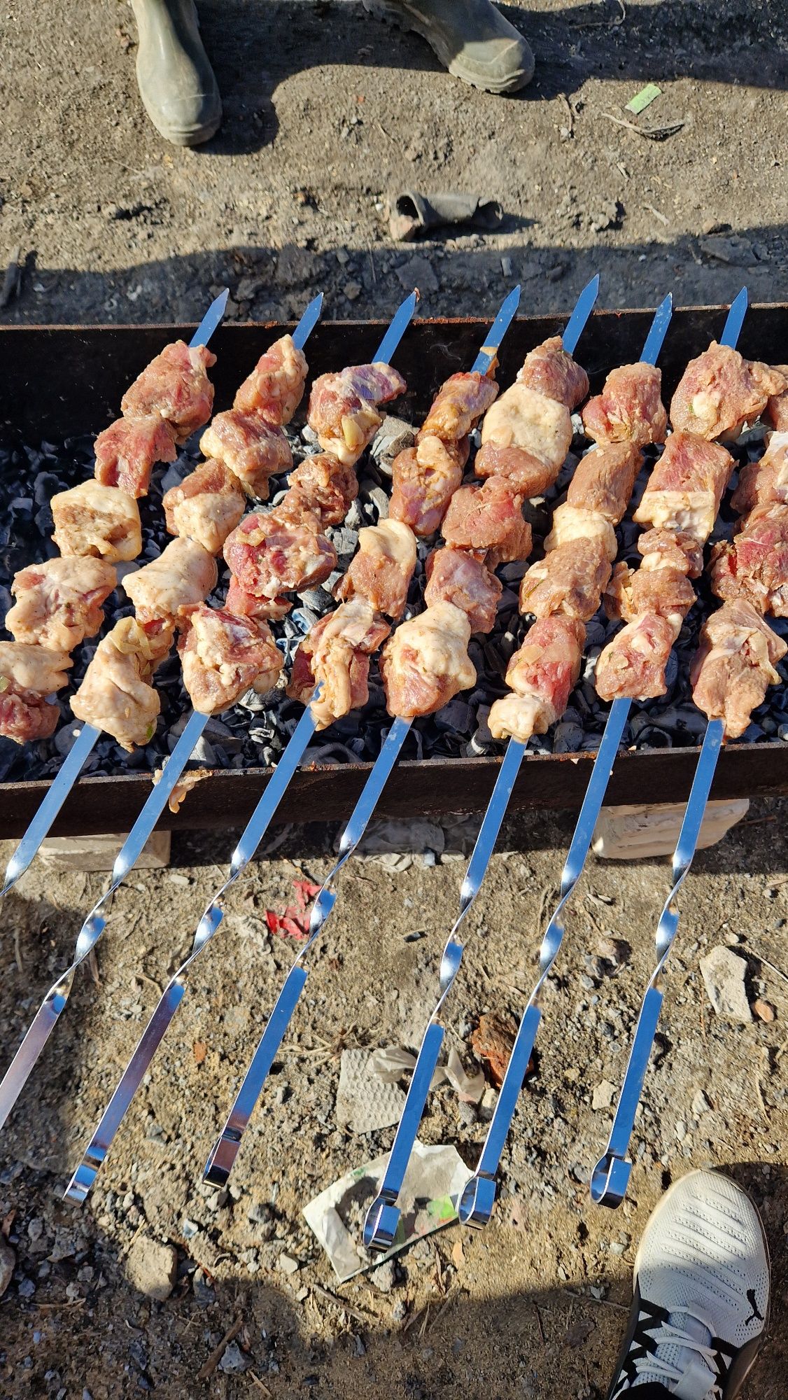 Шашлык маринованный, Сало копченое
