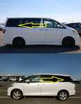 Toyota Alphard стекло боковое стекло багажника собачника