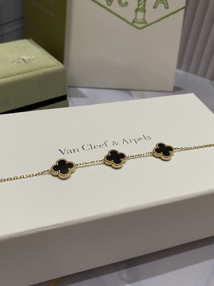 Золотой браслет Van Cleef. Италия 585. Брендовая упаковка.Доставка
