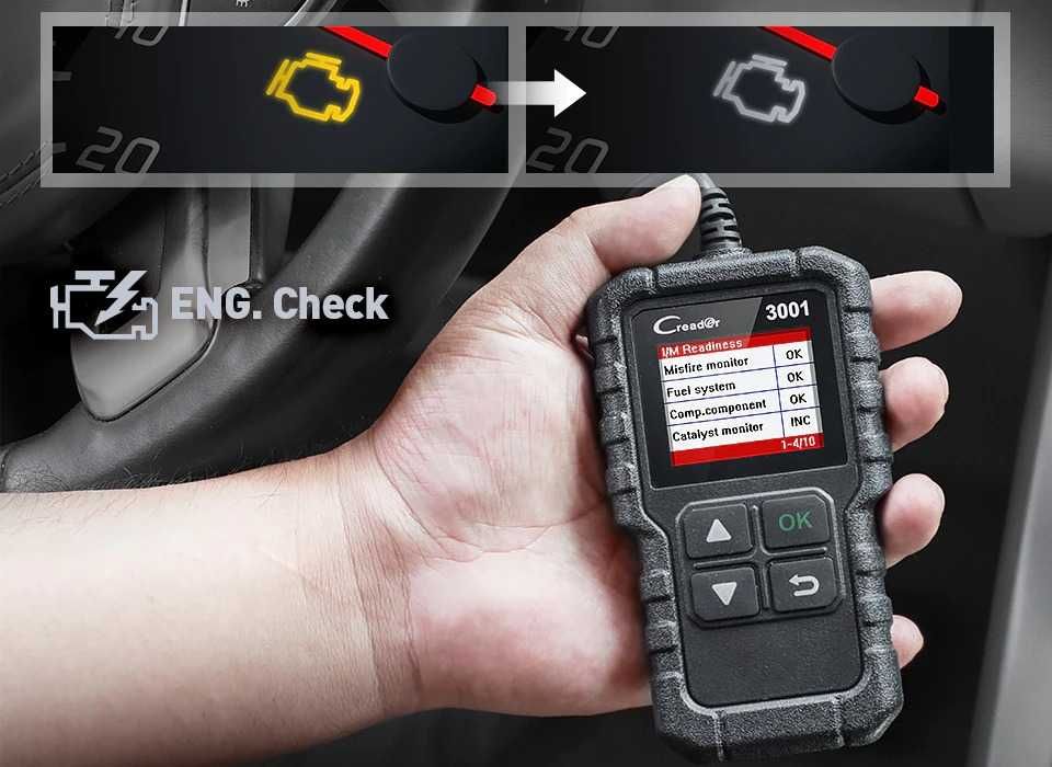 Автосканер LAUNCH Creader 3001 диагностический сканер OBD2 диагностика