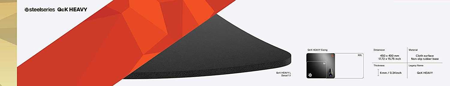 Коврик для мыши SteelSeries QcK Heavy Large 6мм высота