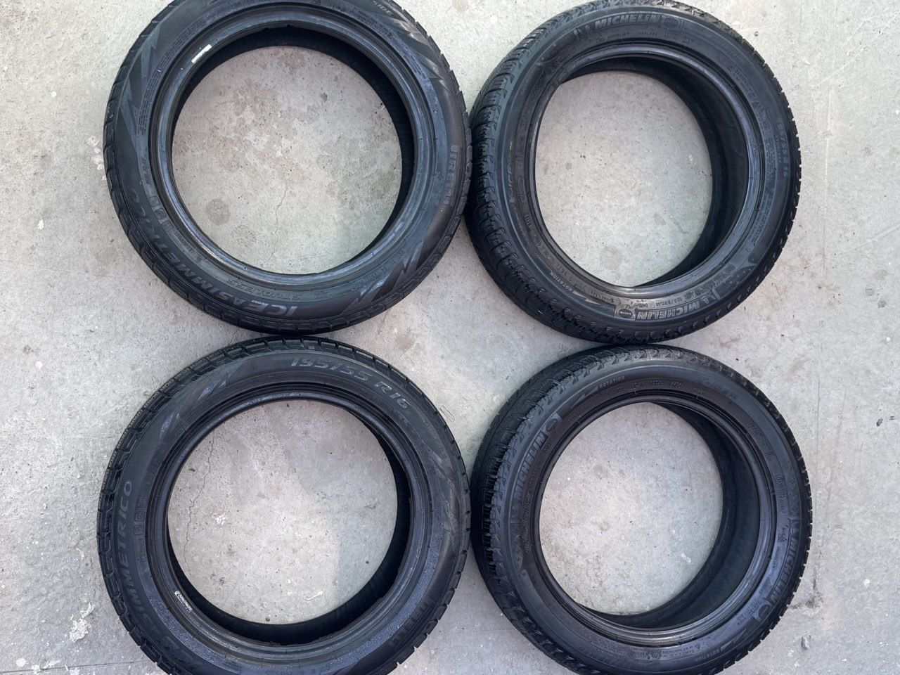 Зимние шины 195/55 R16 (Michelin/Perilli— отличное состояние!


---

З