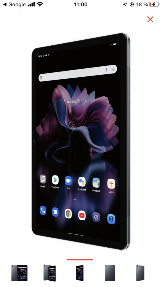 Планшет Blackview Tab 16 4G 10.95 дюйм 8 Гб/256 Гб серый