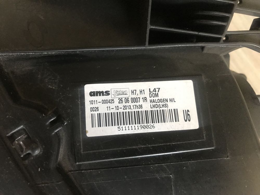 Фара левая renaut samsung Sm7 самсунг см7
