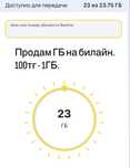 Продм ГБ на Билайн