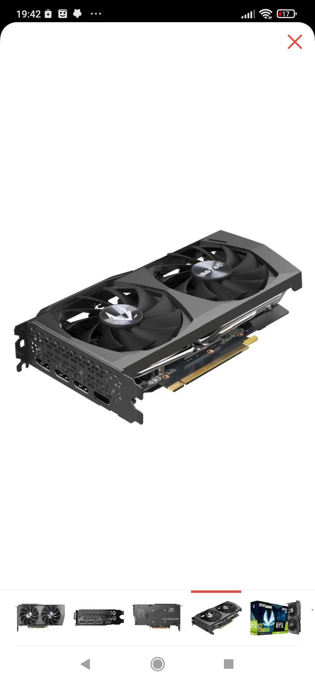 Видеокарта Zotac rtx 3050 8gb OverClocked version