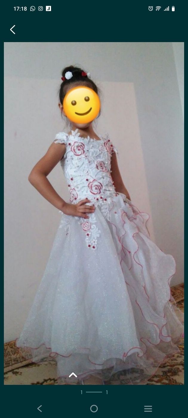 Продам бальное платье на 5-7 лет