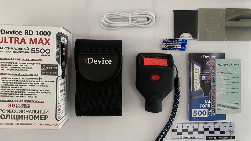 Толщиномер rDevice RD-1000 ULTRA MAX (ДО 6000 МКМ, 50 МЕС. ГАРАНТИЯ)