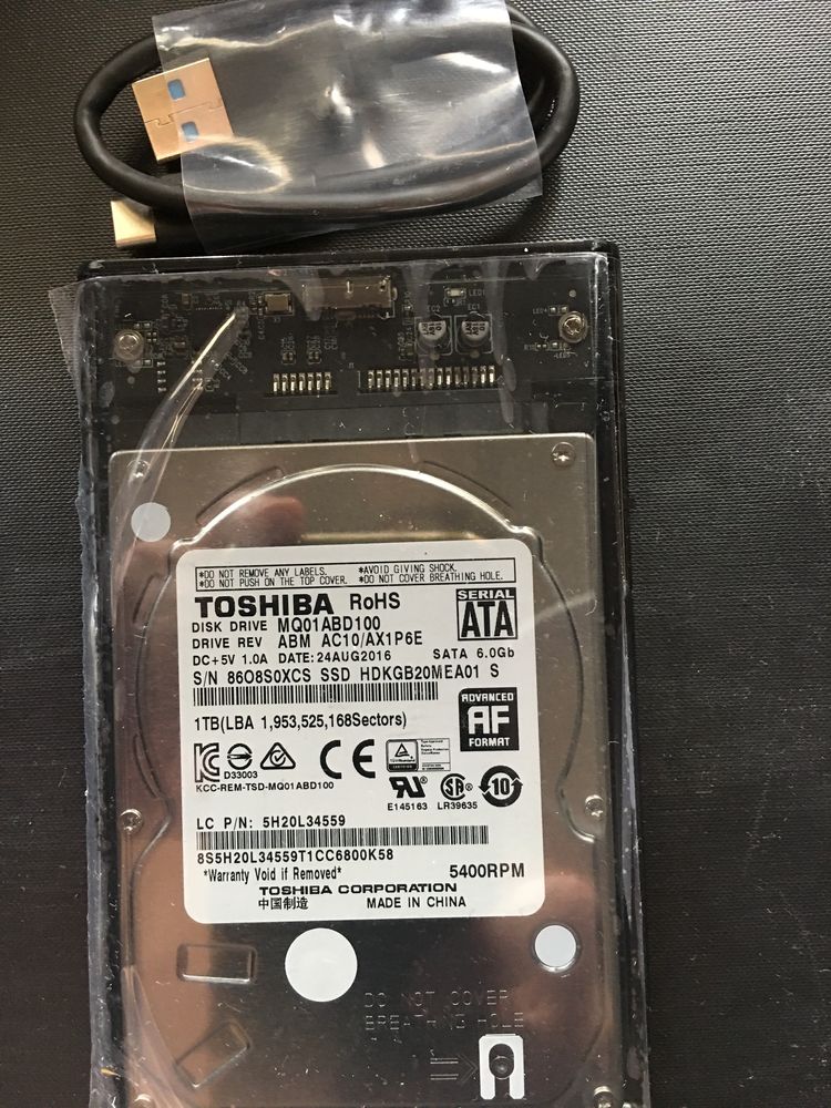 Жёский диск USB 3.1 500Gb. 1T.