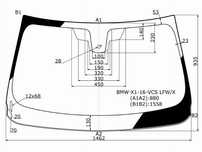 Стекло лобовое Bmw X1