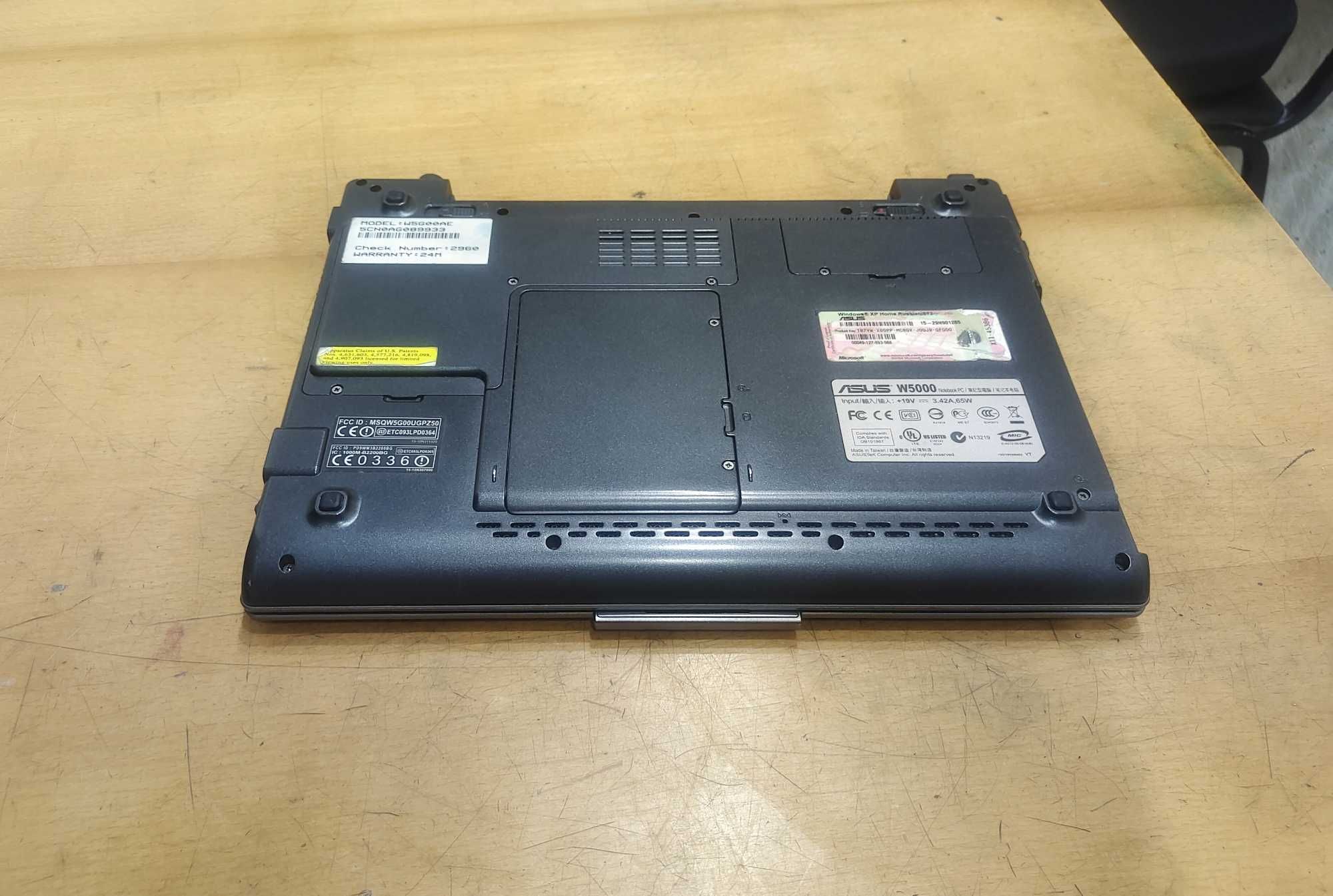 Ноутбук Asus W5G00AE windows xp